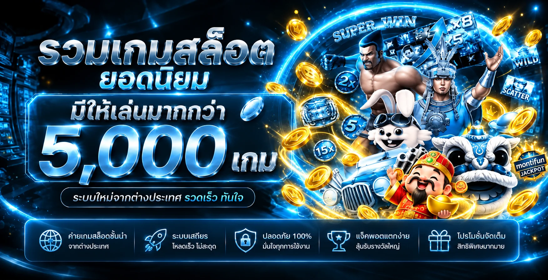 ภาพรวมเกมสล็อต montifun และค่ายเกมยอดนิยม